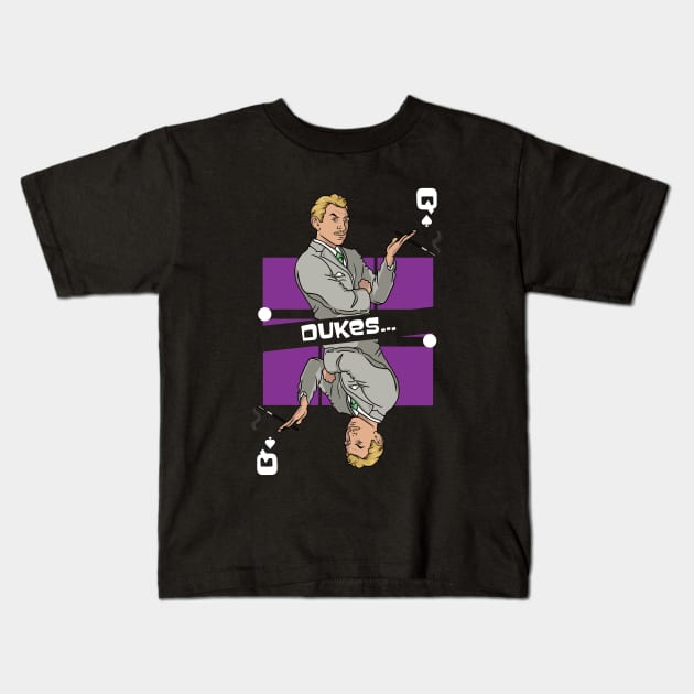 Queen of Dukes Kids T-Shirt by JBrandtDesign